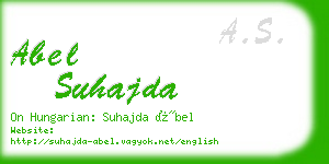 abel suhajda business card